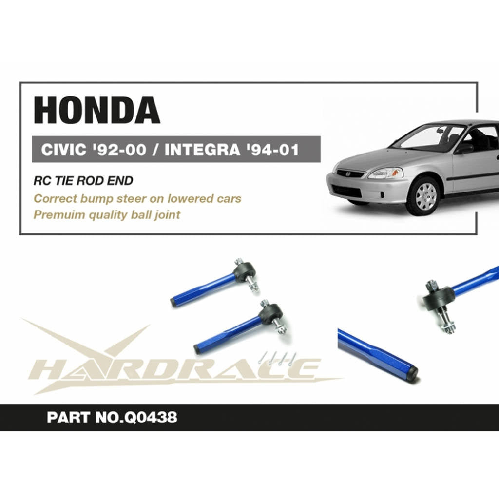 HARDRACE Q0438 HONDA CIVIC '92-00 / INTEGRA '94-01 RC TIE ROD END - 2PCS/SET Photo-1