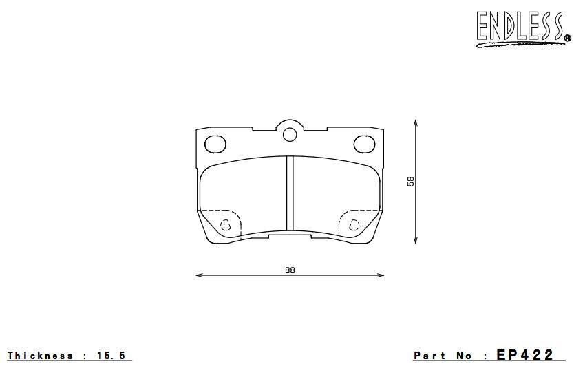ENDLESS EP422MA45B Rear brake pads LEXUS IS 250/350 (06-12) Photo-0
