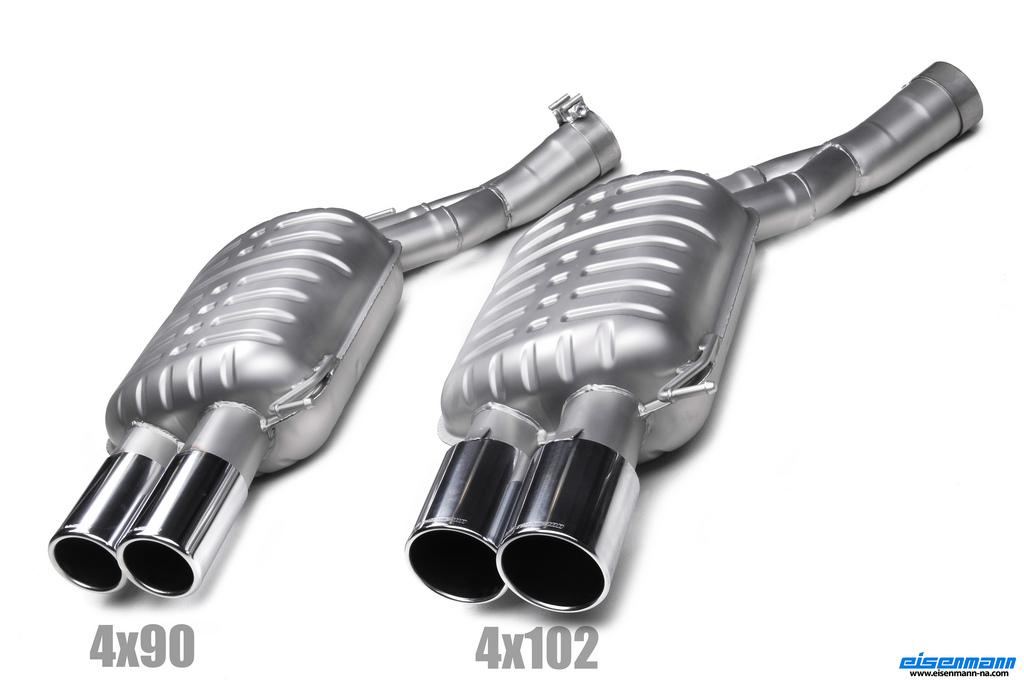 EISENMANN B5426.01024 Rear muffler with polished tips (4x102) for BMW F10 M5 (with valves) Photo-2