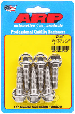 ARP 429-0901 Bellhousing Bolt Kit for Chevrolet V6 & V8. SS hex Photo-0