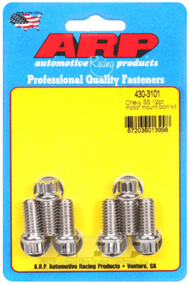 ARP 430-3101 Motor Mount Bolt Kit for Chevrolet V6 & V8 mount to block. 12pt Photo-0