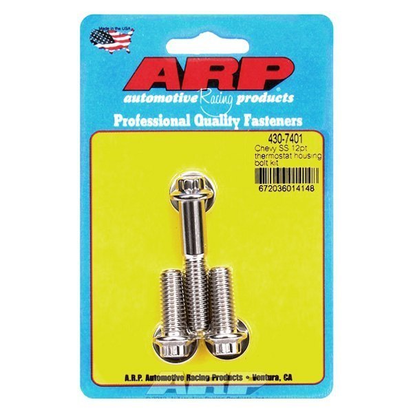 ARP 430-7401 Thermostat Housing Bolt Kit for Chevrolet. SS. 12pt Photo-0