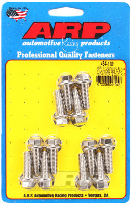 ARP 434-1101 Header Bolt & Stud Kit for Chevrolet LS Gen III/IV. 1/4˝ wide flange. 0.984˝ UHL. ARP Stainless. hex Photo-0