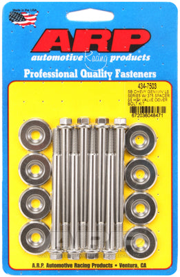 ARP 434-7503 Valve Cover Bolt Kit for Chevrolet LS Gen III/IV. with 0.375˝ spacer. ARP Stainless. hex Photo-0
