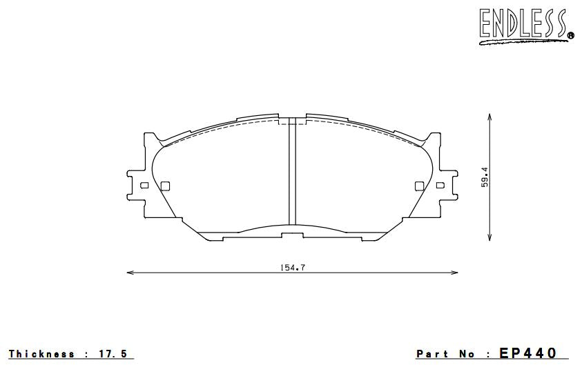 ENDLESS EP440MA45B Front brake pads INFINITI IS 250 (06-12) Photo-0