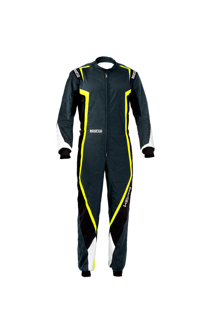 SPARCO 002341GNBG150 KERB YOUTH CHILD Kart suit, CIK, grey/yellow/black, size 150 Photo-0