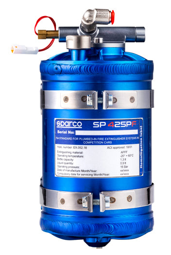 SPARCO 014772FEAL Electrical extinguishing system, FIA 2000, 1.3 L, AFFF, formula, aluminium Photo-0