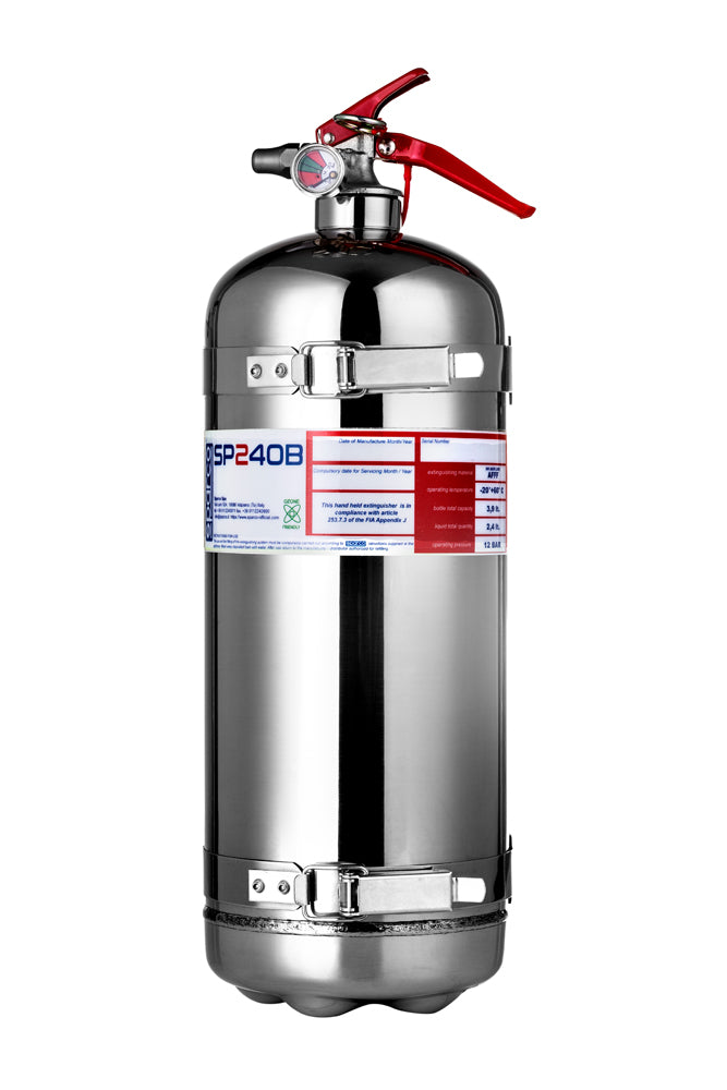 SPARCO 014773BXL24 Hand held extinguisher, dia 130 mm, 2.4 L, 4.5 kg, stainless steel Photo-0