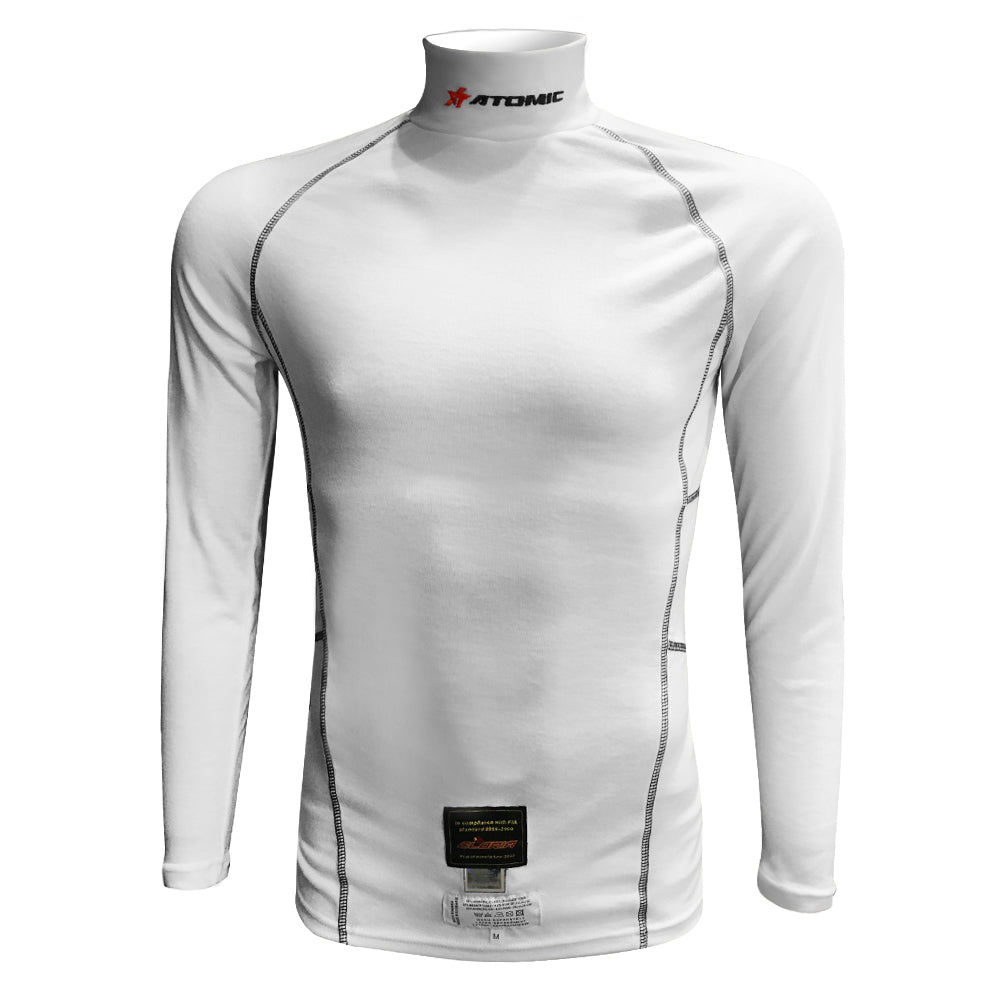 ATOMIC RACING AT037MZWXL Stretch Long Sleeved Top, FIA, size XL white Photo-0