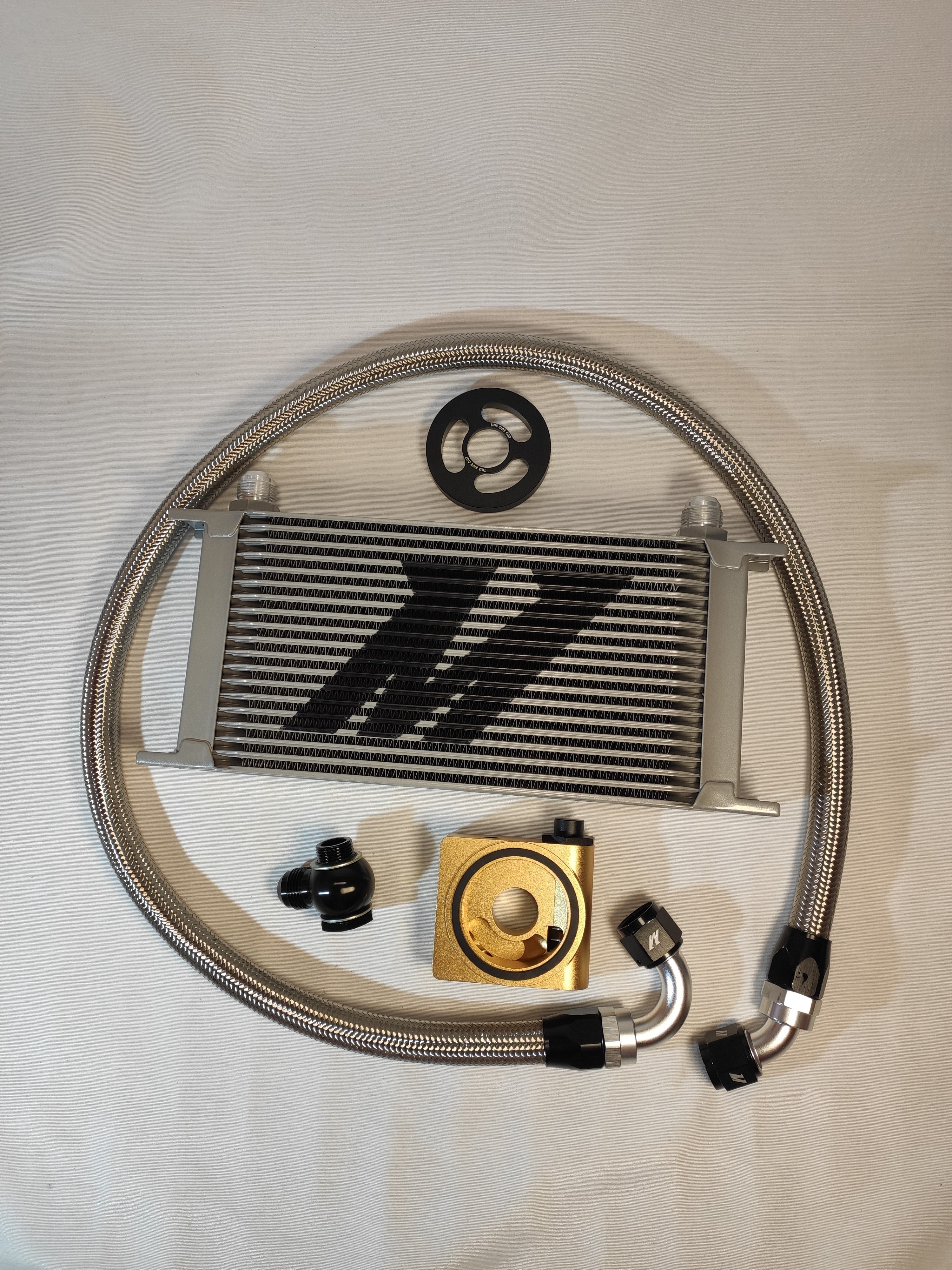 MISHIMOTO MMOC-MIA-16T MAZDA Miata Oil Cooler Kit, 2016+, Black, Thermostatic Photo-0