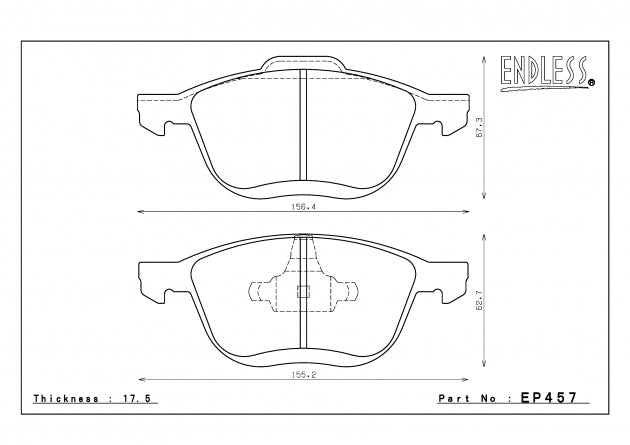 ENDLESS EP457SSY Front brake pads MAZDA 3 (04-12)/MAZDA 5 (06-12) Photo-0