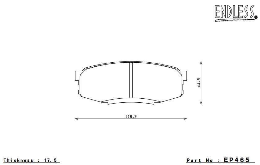 ENDLESS EP465MA45B Rear brake pads TOYOTA LAND CRUISER UZJ200W/URJ202W 2007/9- Photo-0