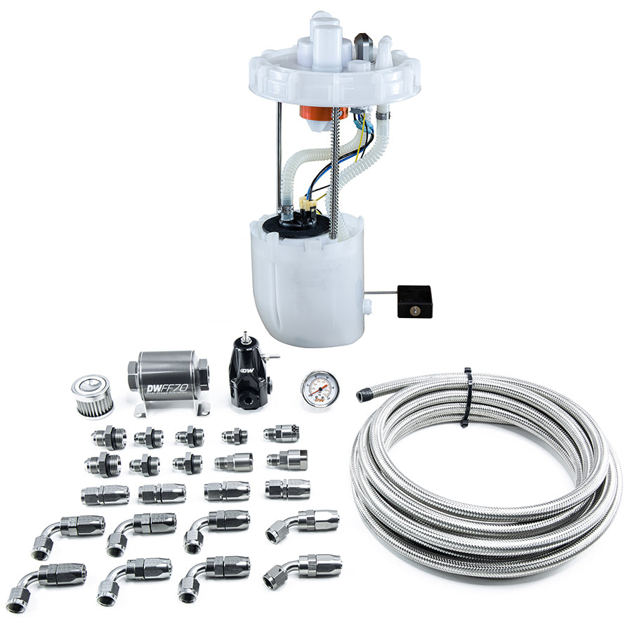 DEATSCHWERKS 9-401-607-7042 DW400 Pump Module + Return Kit SS CPE for 9th Gen 2012-15 HONDA Civic Si/ACURA ILX Photo-0
