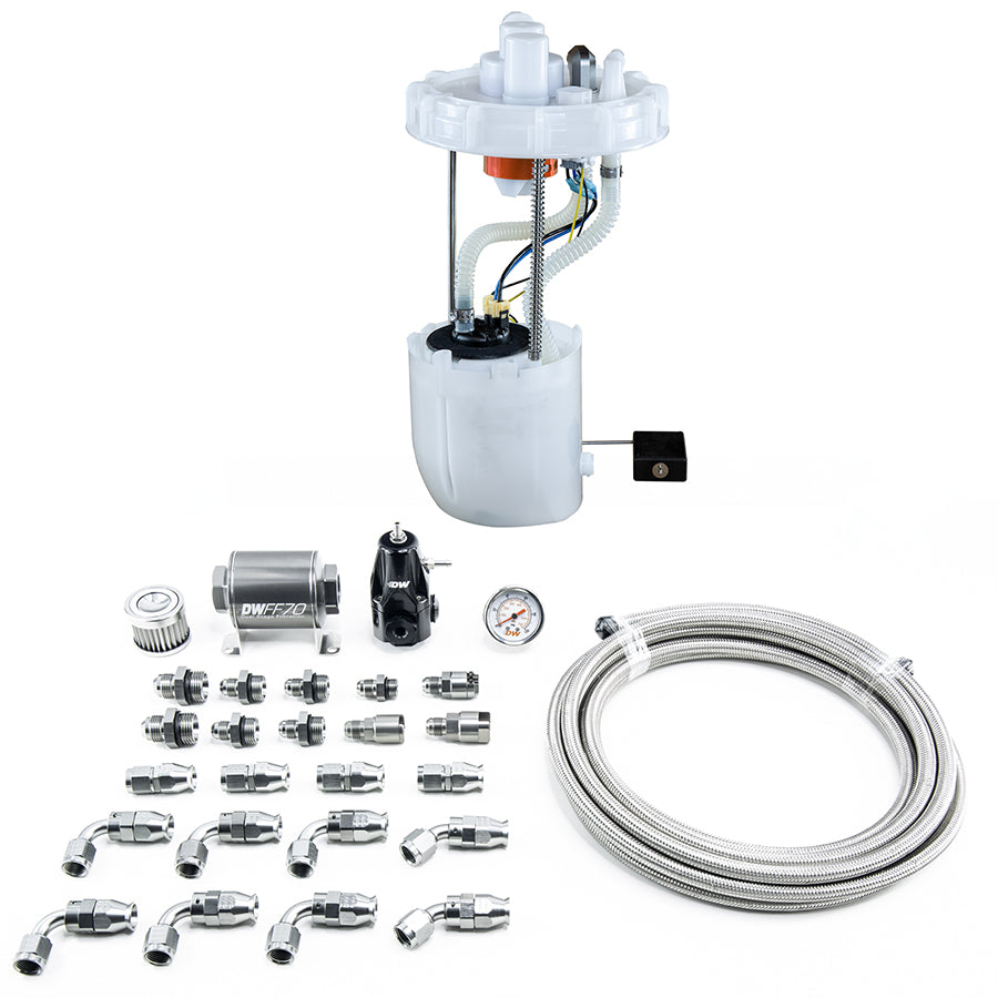 DEATSCHWERKS 9-401-608-7042 DW400 Pump Module + Return Kit SS PTFEfor 9th Gen 2012-15 HONDA Civic Si/ACURA ILX Photo-0