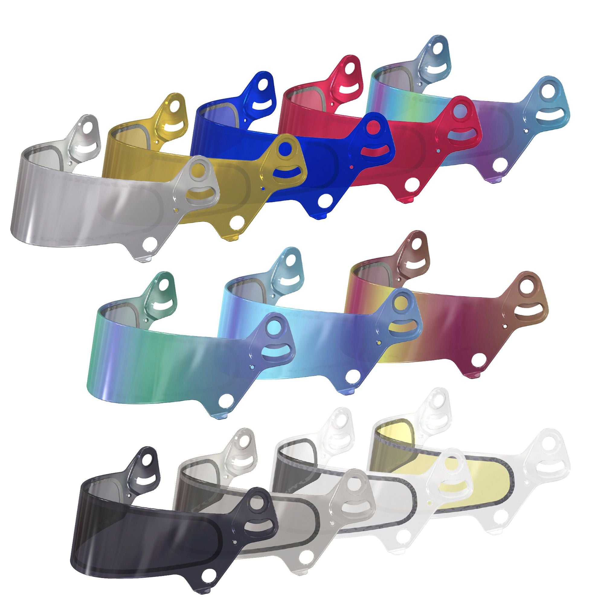 BELL 2010420 Visor SE077 DSAF for HP77 helmet, 3mm, smoke, multilayer, Blue Photo-1