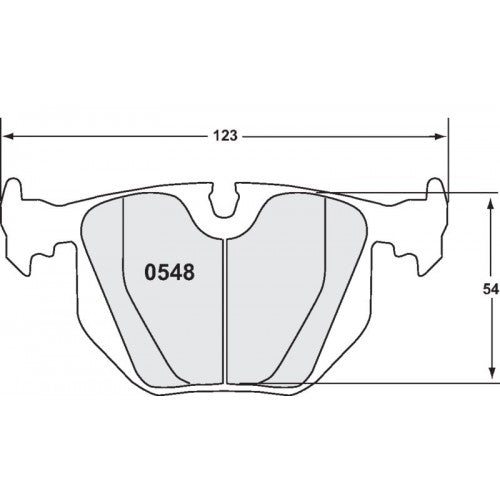 PFC 0548.332.16.44 Rear Brake Pads for BMW 330i (E46) / M3 (E46) / Z4M Coupe (332 Compound, 16 mm) Photo-1