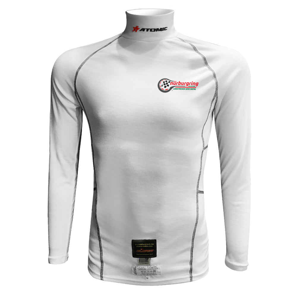 ATOMIC RACING AT037MZWXL-NLS Stretch Long Sleeved Top, FIA NLS Edition, size XL white Photo-0