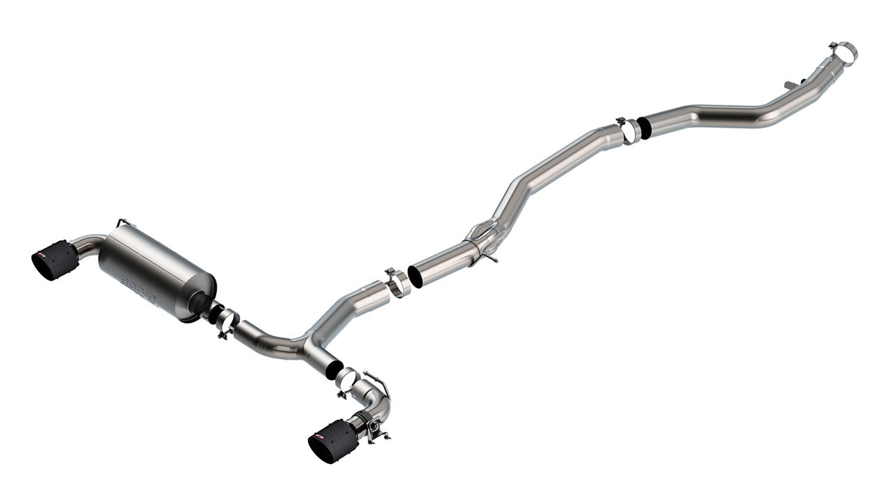 BORLA 140826CFBA Exhaust System with Carbon Tips for TOYOTA Supra 3.0L 2020 Photo-0
