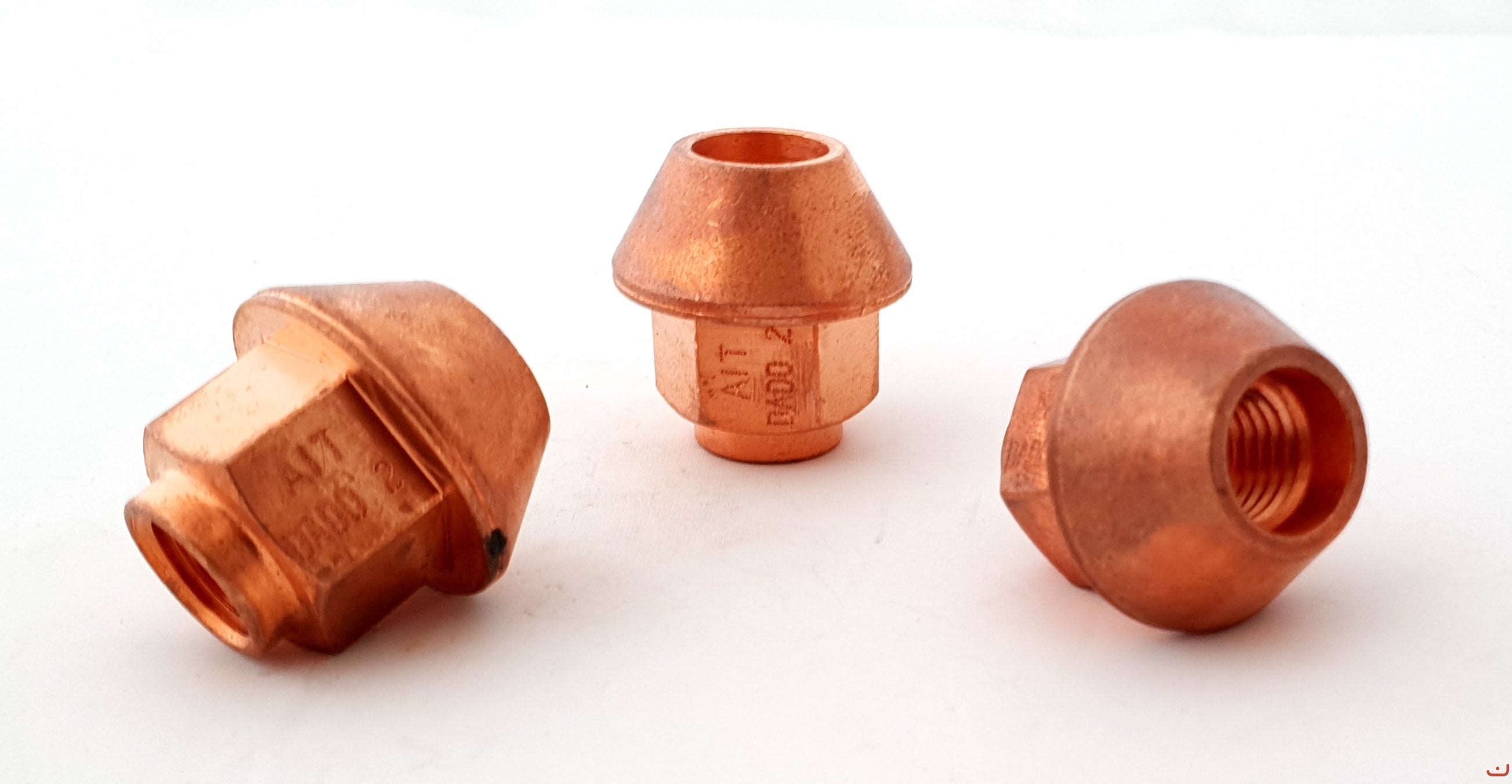 A.I.TECH AIT-DADO-2 Steel coppered nut 12x1,5, ex 19mm, o.d. 28mm, conical SEAT, total lenght 28,5mm Photo-0