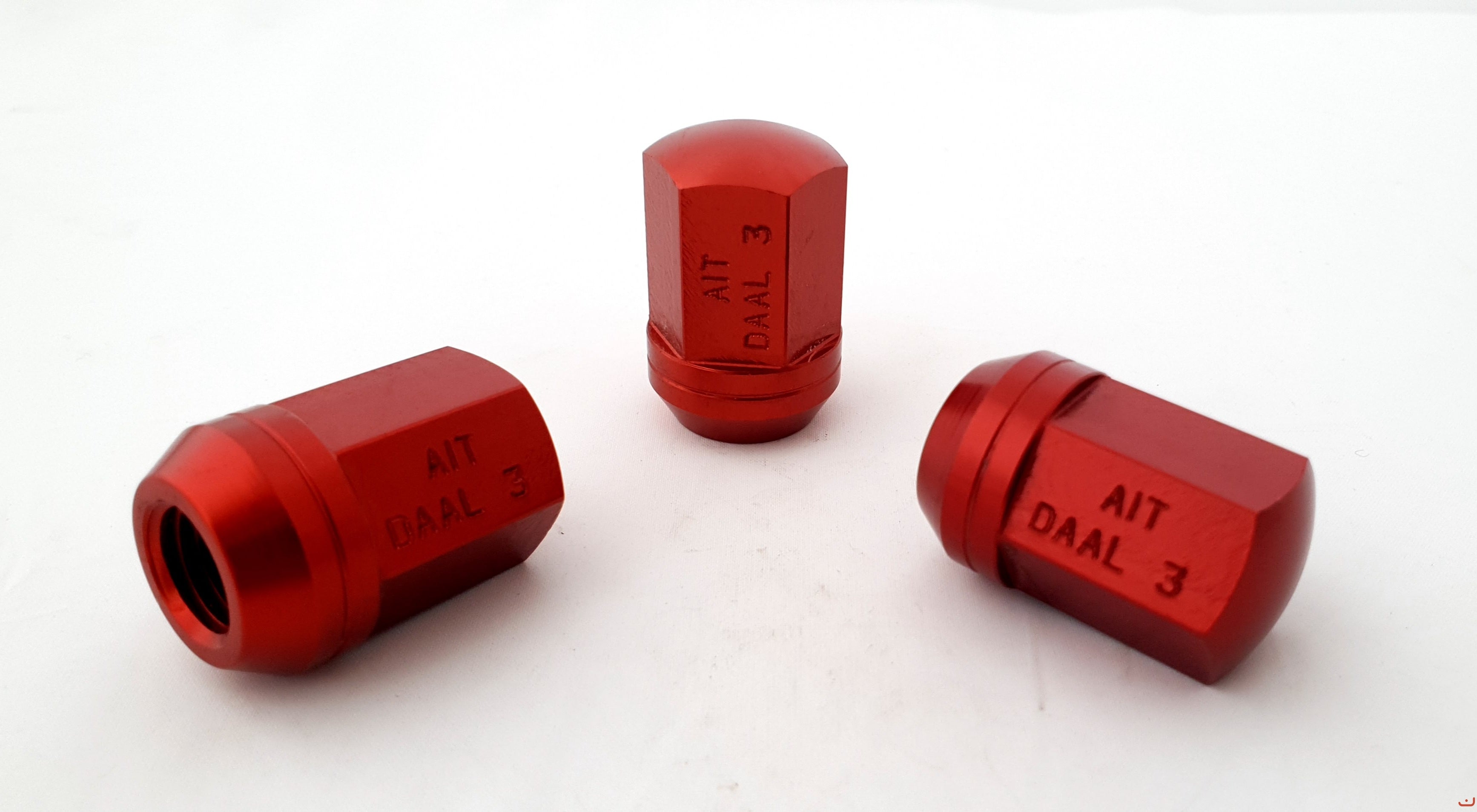 A.I.TECH AIT-DAAL3 Ergal alloy blank nut (red or blue) 12x1,5, ex 19mm, o.d. 22mm, conical SEAT, total lenght 27mm Photo-0