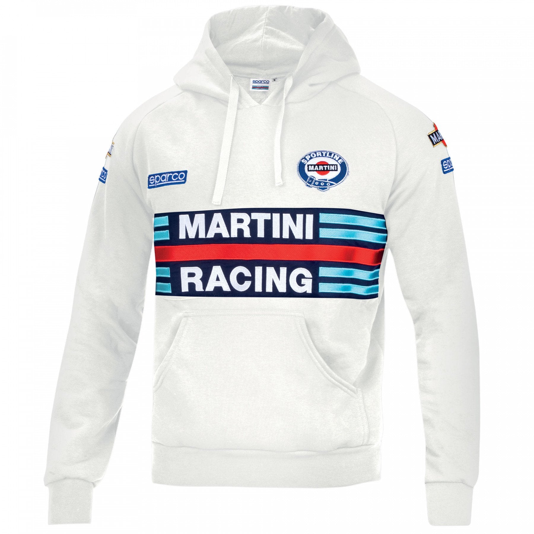SPARCO 01279MRBI5XXL HOODIE MARTINI RACING, white, size XXL Photo-0