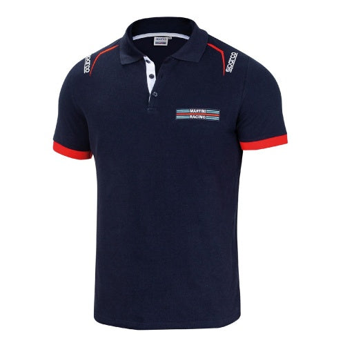 SPARCO 01276MRBM2M Polo EMBROIDERIES MARTINI RACING, blue marine, size M Photo-0