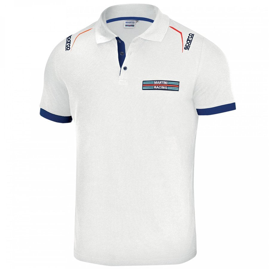SPARCO 01276MRBI0XS Polo EMBROIDERIES MARTINI RACING, white, size XS Photo-0