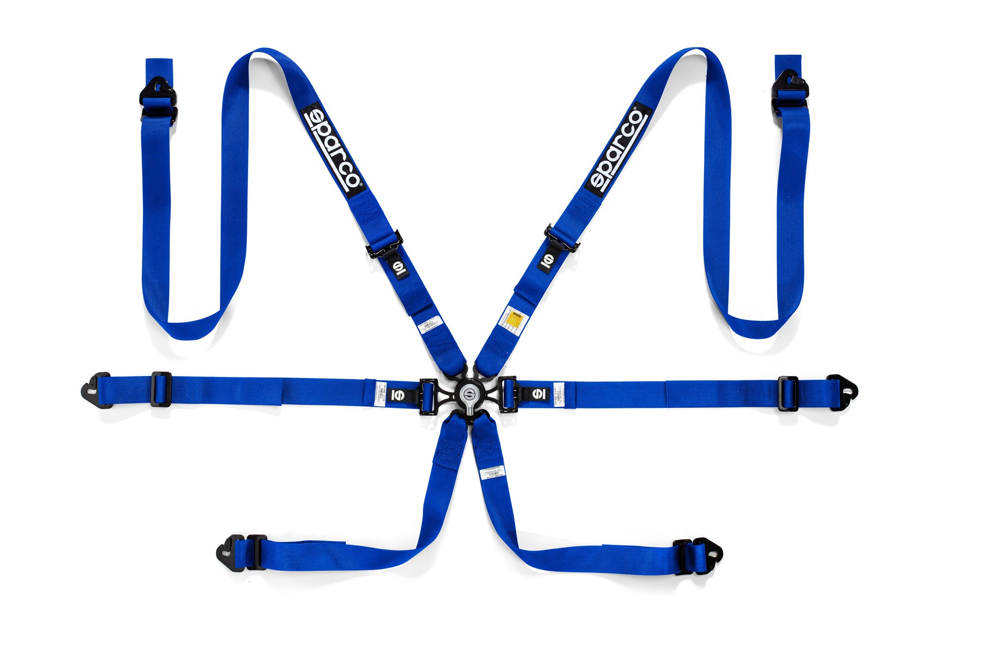 SPARCO 04834HPDMRAZ Safety harnesses COMPETITION H-2 PD MARTINI, FIA 8853-2016, HANS, 6 pt, 2", pulldown, blue Photo-0