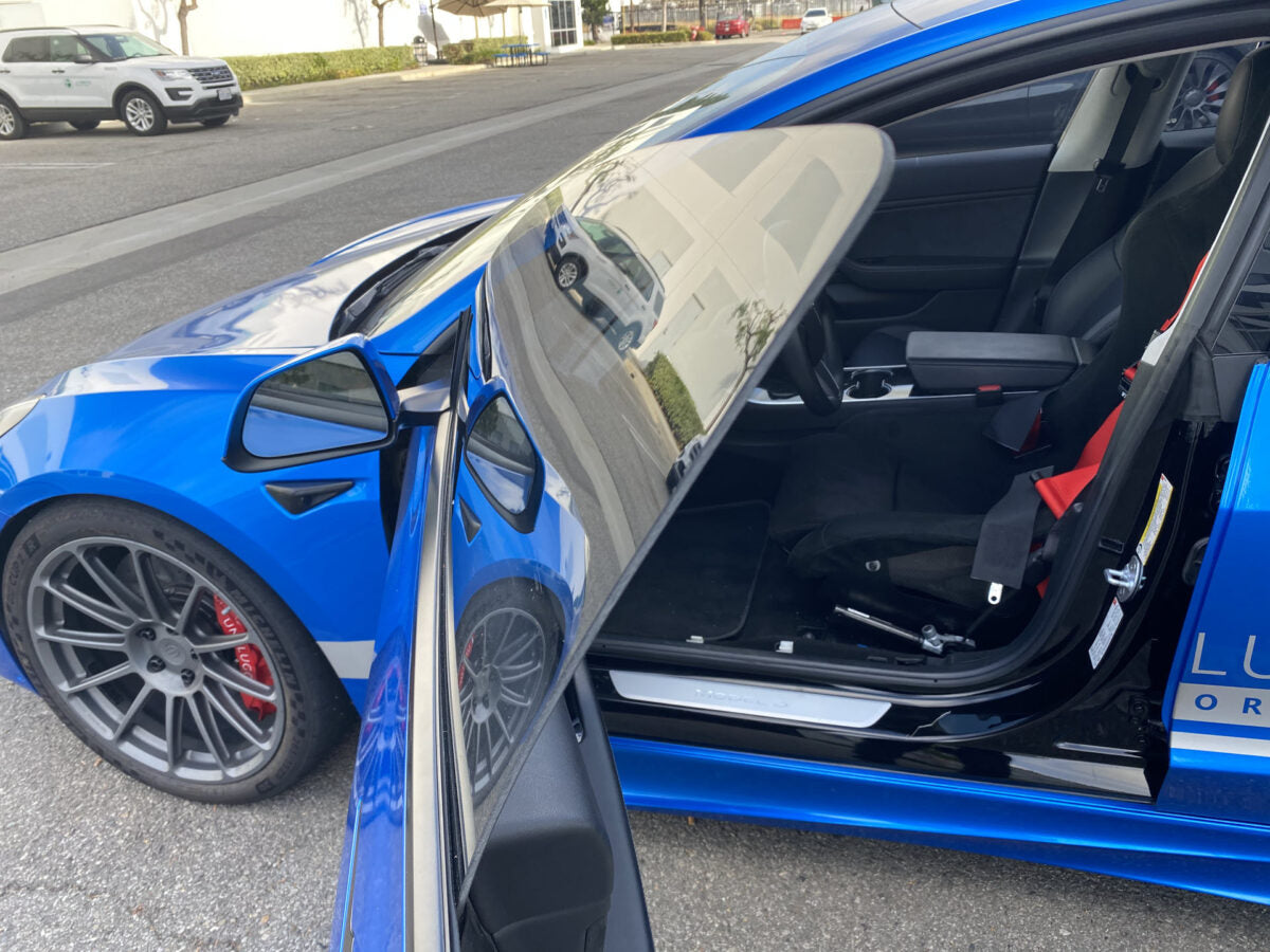 UNPLUGGED PERFORMANCE UP-M3-347-2.1 Roof Glass Replacement, Lexan (10.8lbs, 16.6lbs savings) for TESLA Model 3 Photo-0