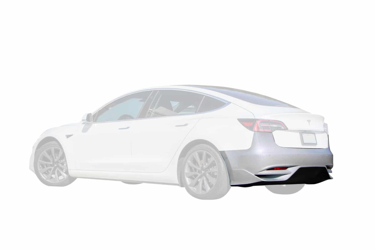 UNPLUGGED PERFORMANCE UP-M3-304-1.1 Ascension Rear Bumper, Autoclaved Dry Carbon Raw for TESLA Model 3 Photo-2