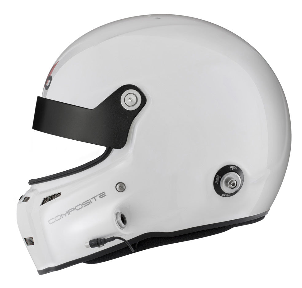 STILO AA0702CG2T630101 ST5 GT COMPOSITE Racing full face helmet, HANS, SA2020/FIA, white/black, size 63 Photo-3