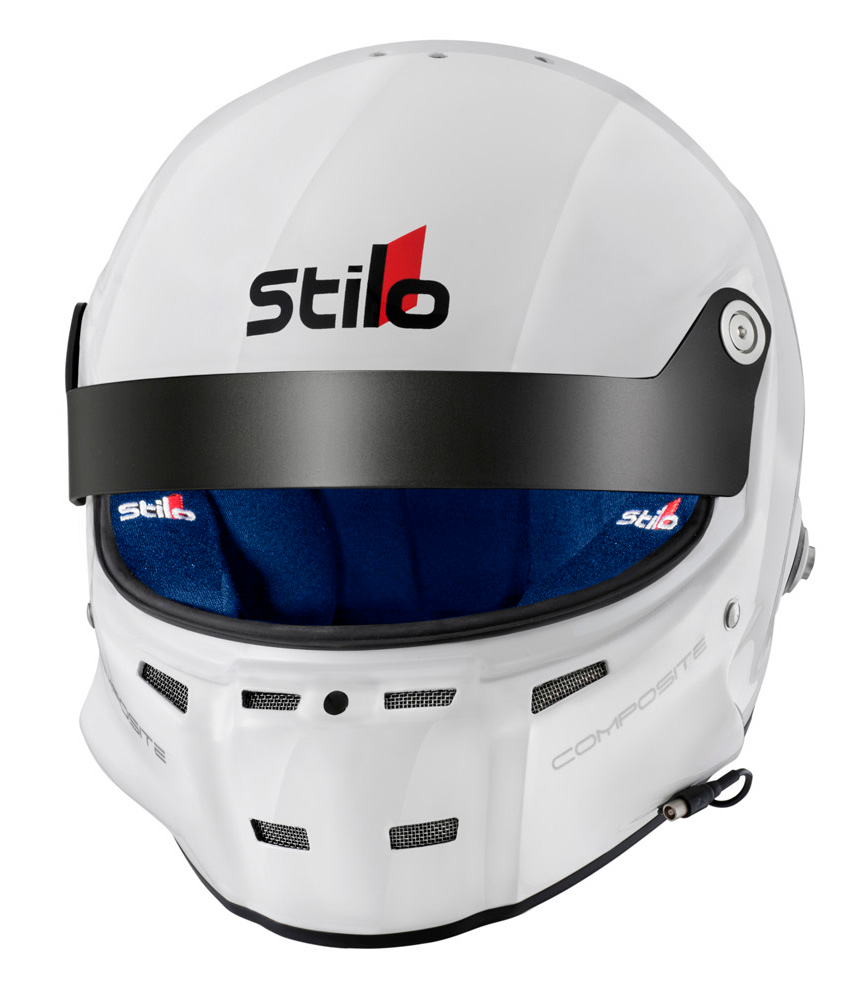 STILO AA0702CG2T640102 ST5 GT COMPOSITE Racing full face helmet, HANS, SA2020/FIA, white/blue, size 64 Photo-0
