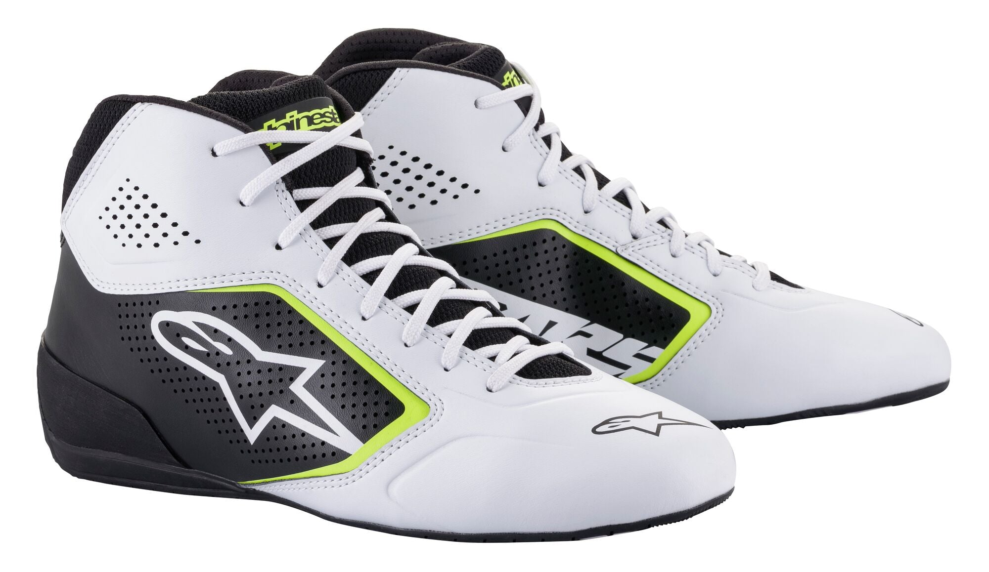 ALPINESTARS 2711521_215_8 Karting shoes TECH-1 K START V2, white/black/yellow fluo, Size 40,5 Photo-0