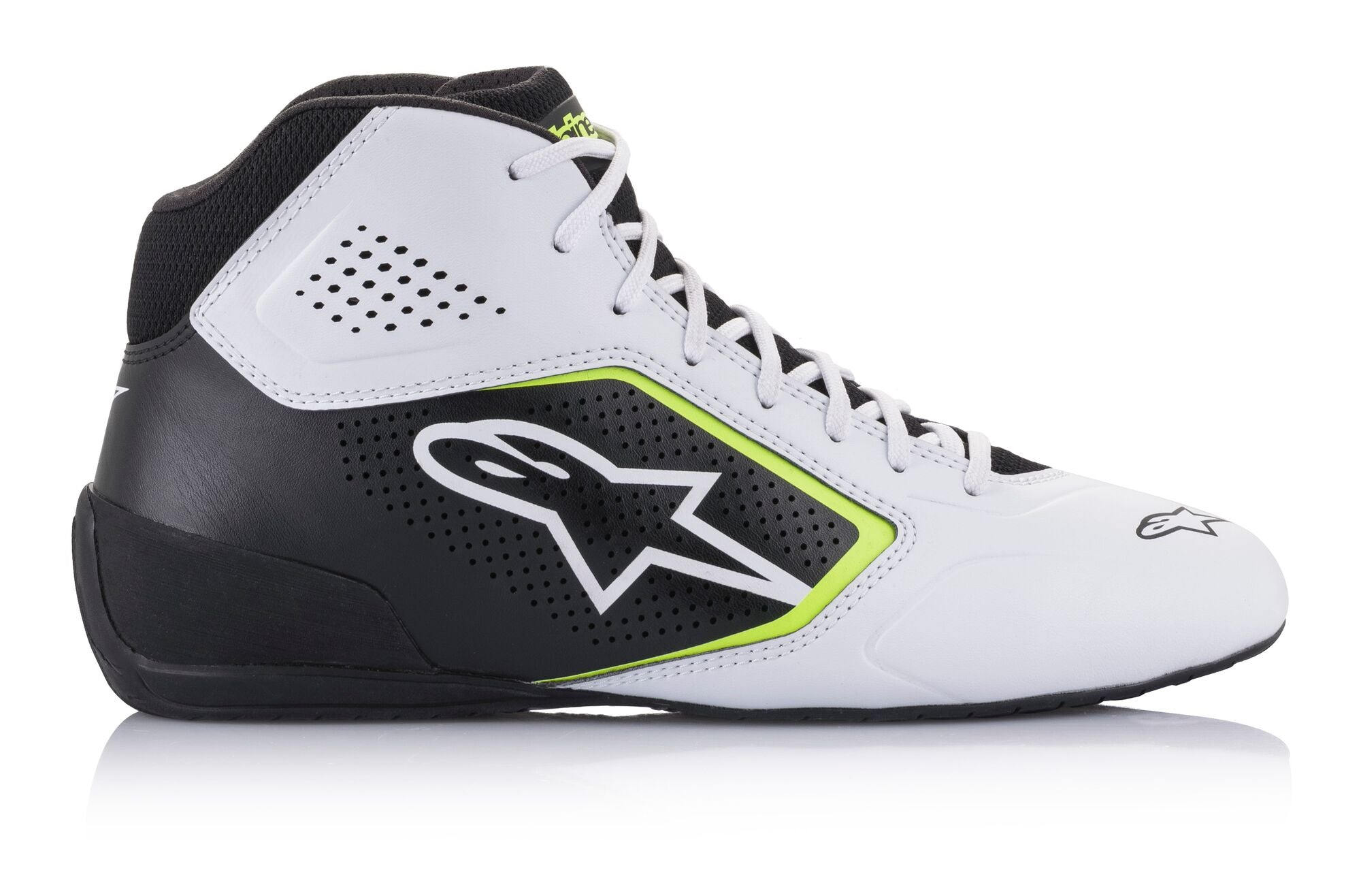 ALPINESTARS 2711521_215_8,5 Karting shoes TECH-1 K START V2, white/black/yellow fluo, Size 41 Photo-3