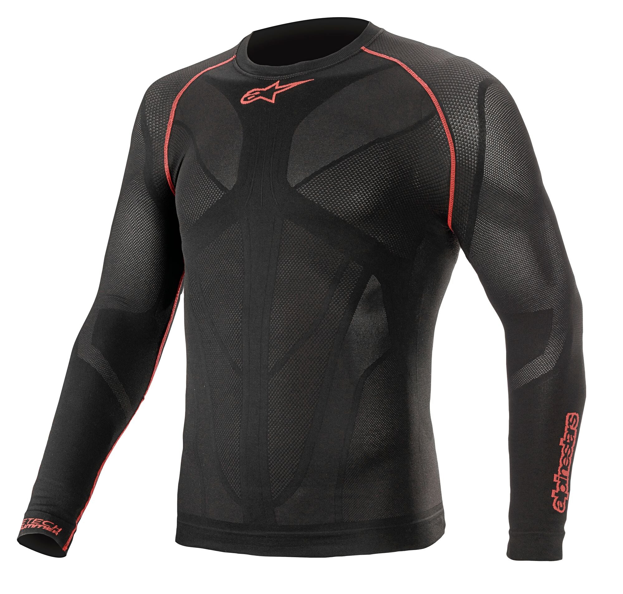 ALPINESTARS 4752521_13_M/L RIDE TECH V2 TOP Long sleeve SUMMER, black/red, Size M/L Photo-0