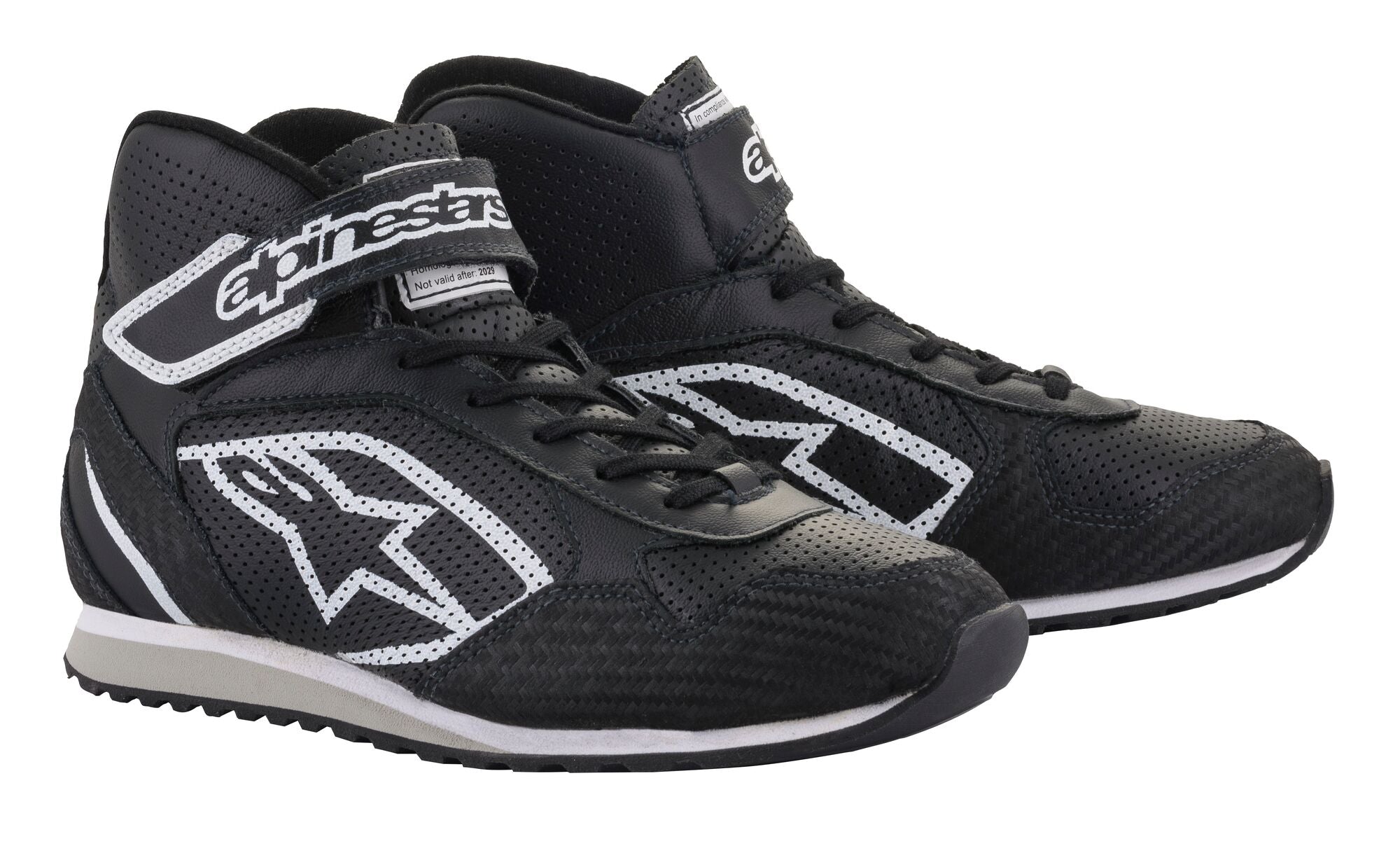 ALPINESTARS 2719021_12_7,5 Mechanic's shoes RADAR, FIA 8856-2018, black/white, Size 40 Photo-0