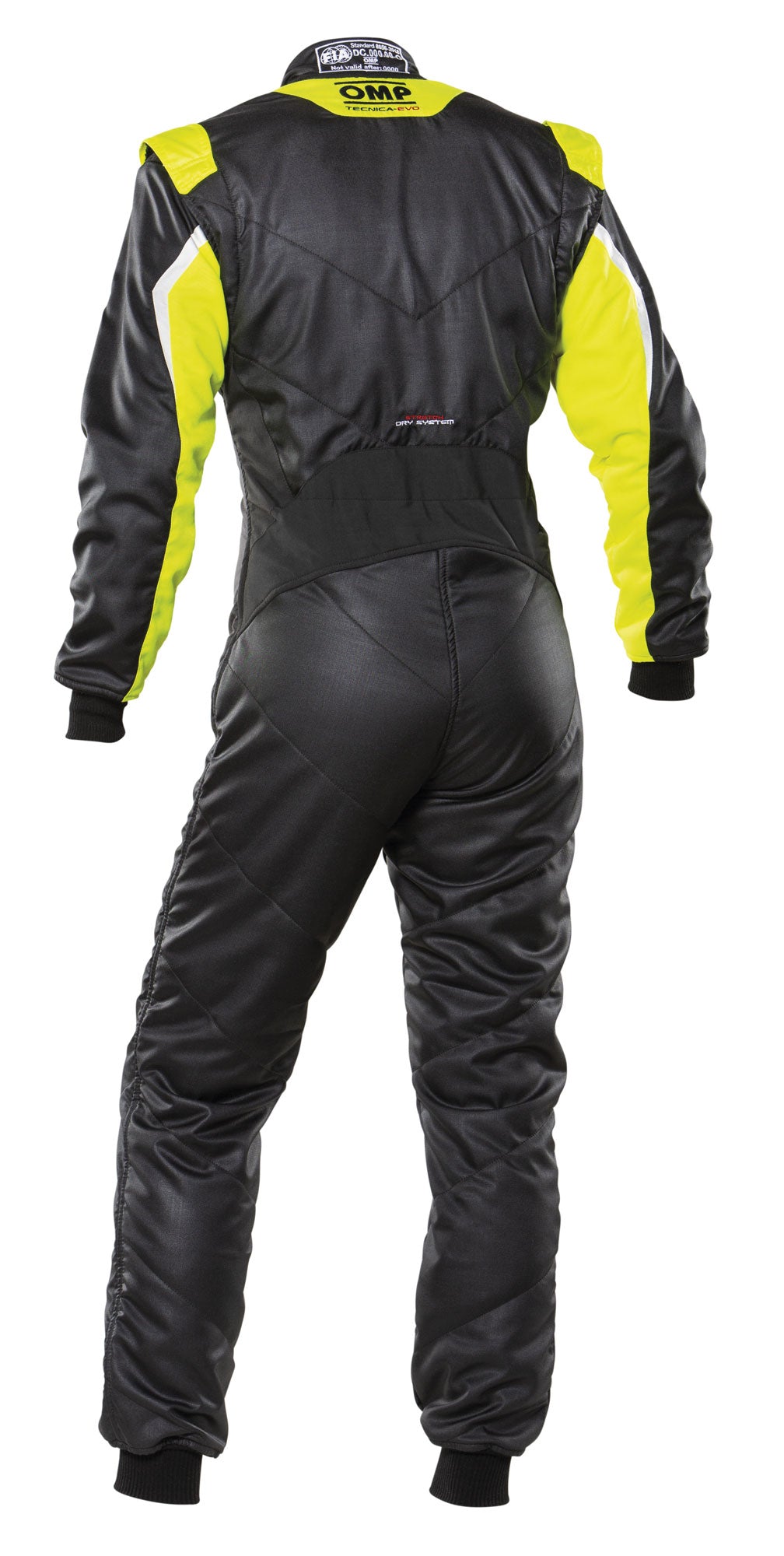 OMP IA0-1859-B01-178-52 (IA01859E17852) Racing suit TECNICA EVO MY2021, FIA 8856-2018, black/yellow, size 52 Photo-1