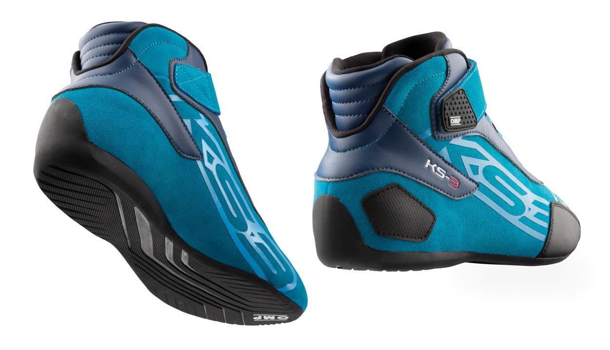 OMP KC0-0826-A01-244-43 (IC/82624443) KS-3 MY2021 Karting shoes, blue/cyan, size 43 Photo-1