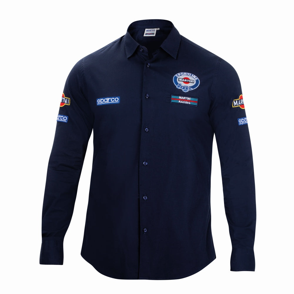 SPARCO 01277MRBM1S Long sleeve shirt MARTINI-R, navy blue, size S Photo-0