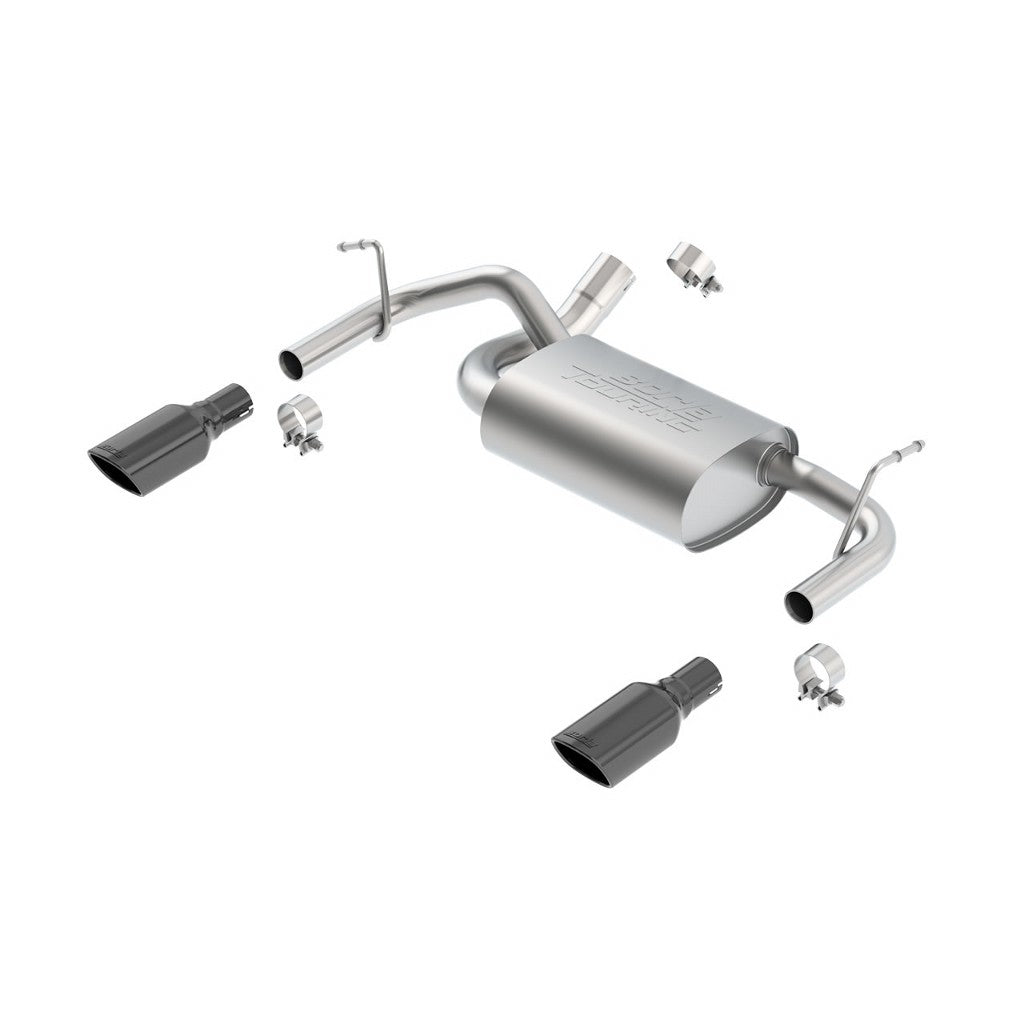 BORLA 11834BC Rear Section WRANGLER 2012-2013 Touring, Black Chrome Tips Photo-0