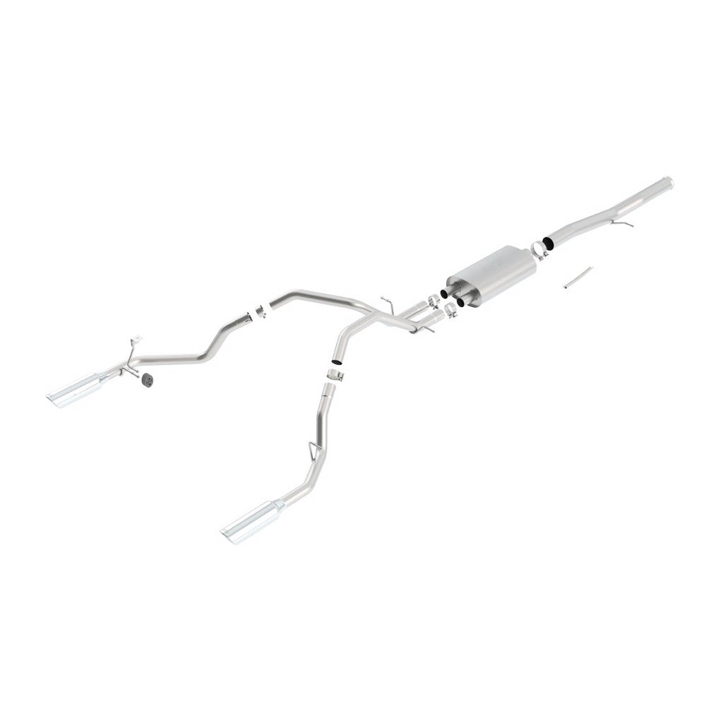 BORLA 140437 Cat Back Exhaust System SILV / SIERRA 1500 2011 6.2L AT Photo-0