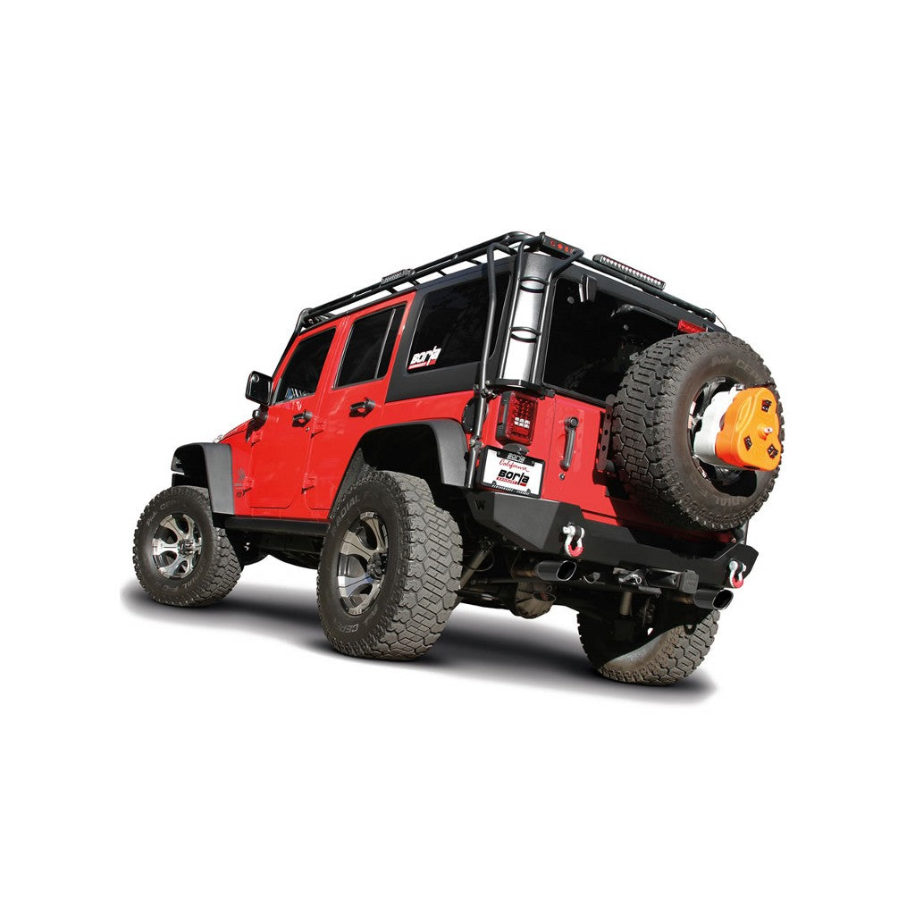 BORLA 140459BC Cat Back Exhaust System WRANGLER 2012- 3.6L 4-doors Black Chrome Tips Photo-1