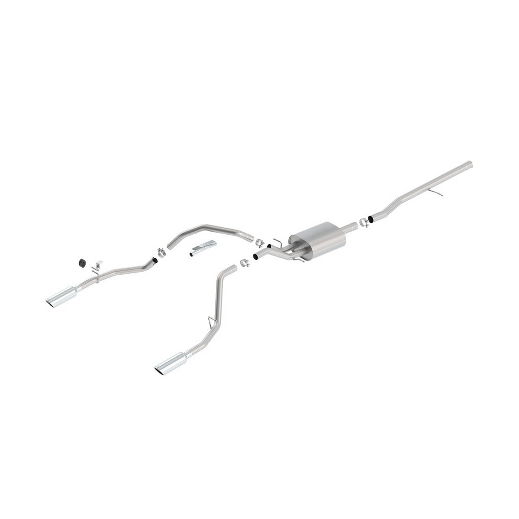 BORLA 140536 Cat Back Exhaust System SILV / SIERRA 1500 2013- 5,3L V8 Ext Standart Cab S-Type Photo-0