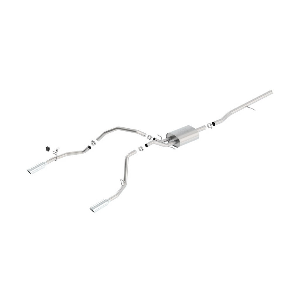 BORLA 140537 Cat Back Exhaust System SILV / SIERRA 1500 2013- 5,3L V8 Ext Standart Cab ATACK Photo-0