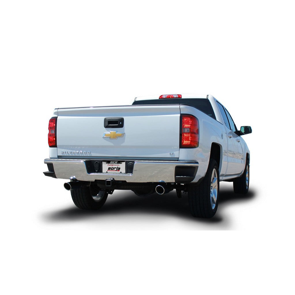 BORLA 140537 Cat Back Exhaust System SILV / SIERRA 1500 2013- 5,3L V8 Ext Standart Cab ATACK Photo-1