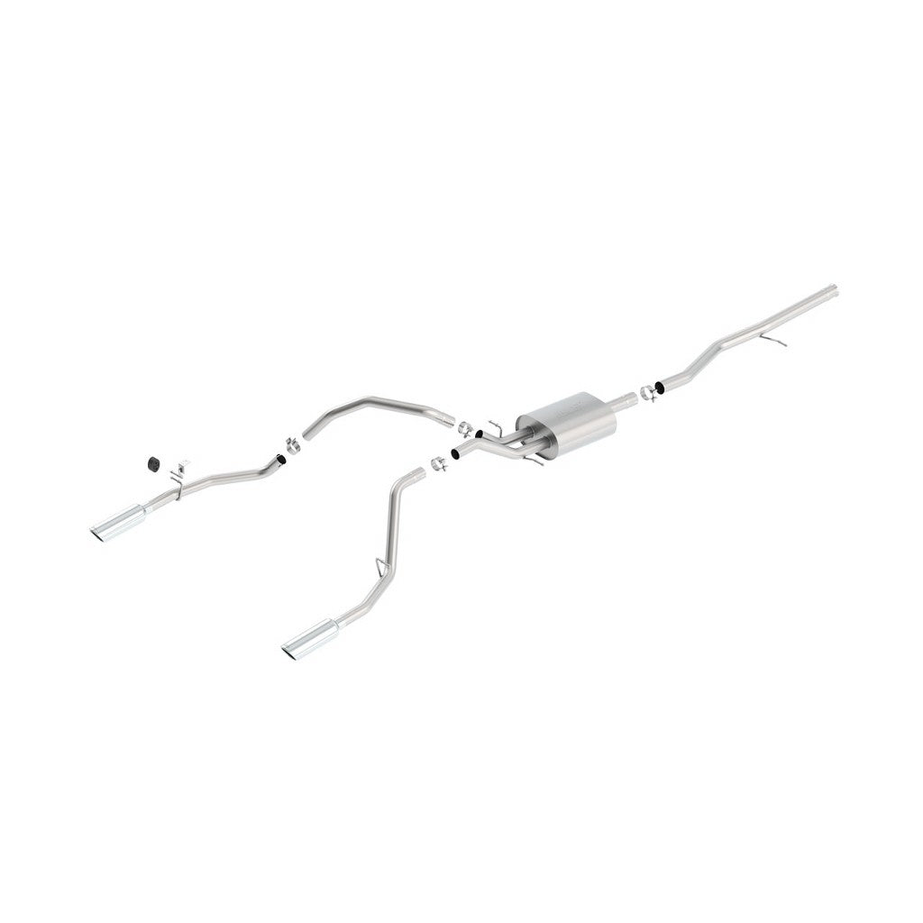 BORLA 140539 Cat Back Exhaust System SILV / SIERRA 1500 2013- 5,3L V8 Crew Cab Standard S-Type Photo-0