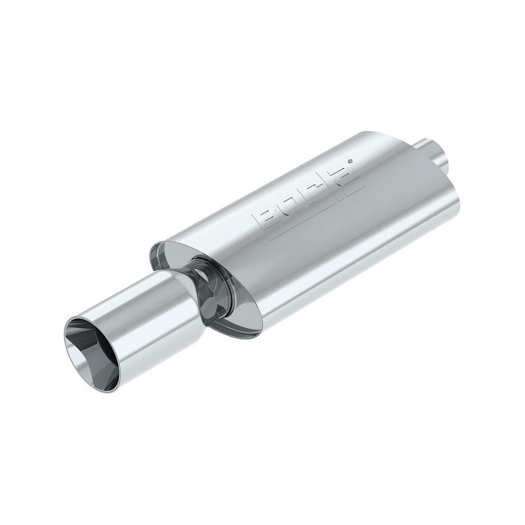 BORLA 40057 Thumper - 2.25" Inlet Pipe - Single 4" Round Tip - Boomer Muffler Photo-0