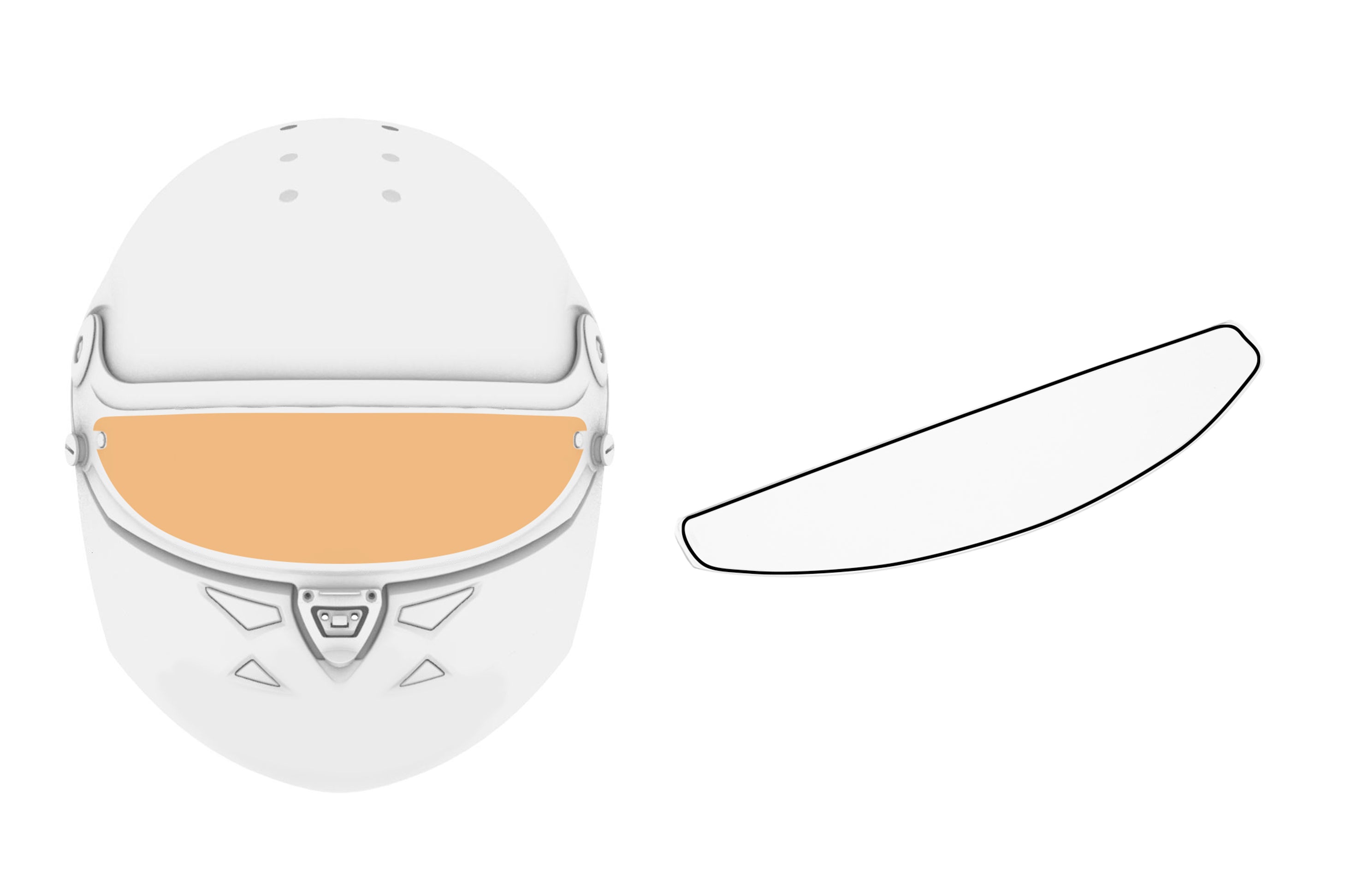 SCHUBERTH 1010008044 Fog resistant lens for rain Adhesive sealing SP1/SF2/SF3 Photo-0