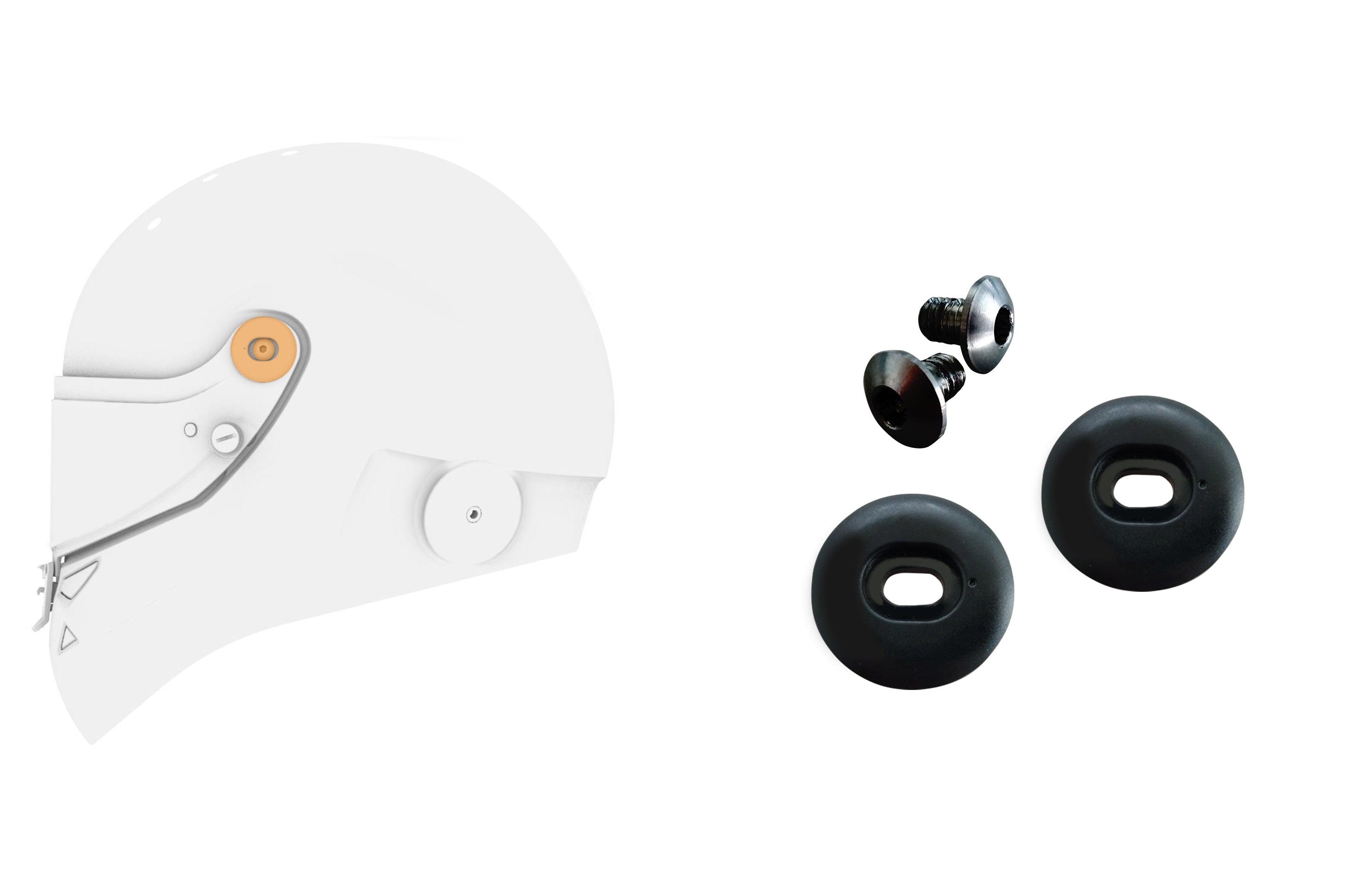SCHUBERTH 1010008054 Visor mechanism with black screws SP1/SF3 Photo-0