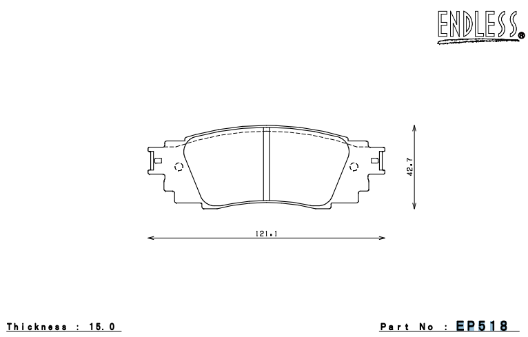 ENDLESS EP518SSMPLUS Rear brake pads TOYOTA GR Yaris MXPA12 (RS) Photo-0